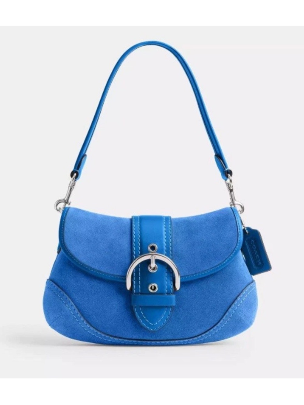 Coach Mist Blue* Suede SOHO FLAP LIMITED RE-EDITION 2006 Shoulder Bag